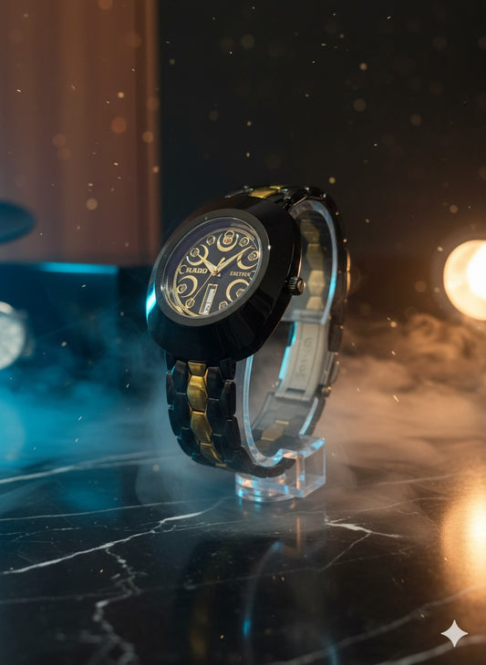 Rado Black &amp; Gold Ceramic Watch